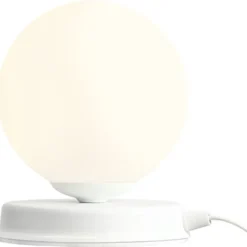 Aldex Ball bordlampe, hvid, Ø17 cm