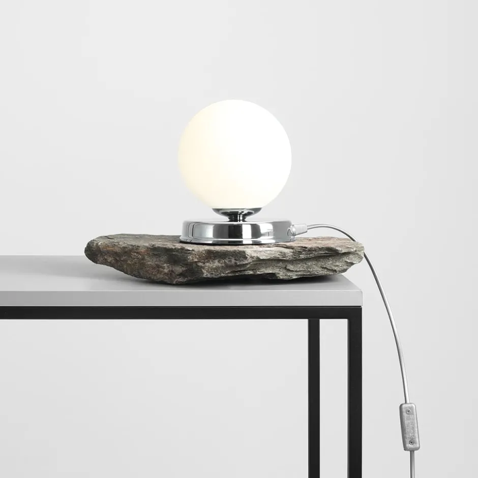 Aldex Ball bordlampe, krom, Ø17 cm