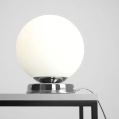 Aldex Ball bordlampe, krom, Ø20 cm
