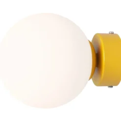 Aldex Ball væglampe, gul, Ø14 cm