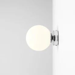 Aldex Ball væglampe, krom, Ø14 cm