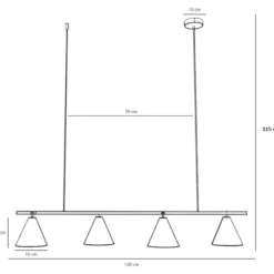 Aldex Form 4 langbordspendel, beige