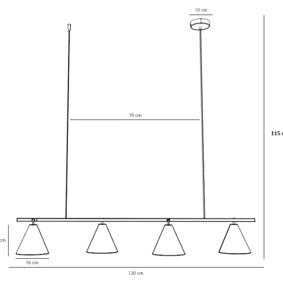 Aldex Form 4 langbordspendel, sort