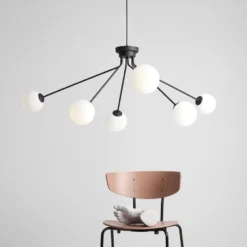 Aldex Holm 6 lysekrone, sort