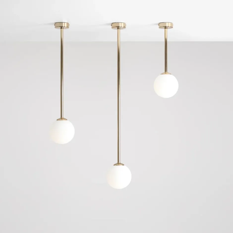 Aldex Pinne loftlampe, messing, 67 cm