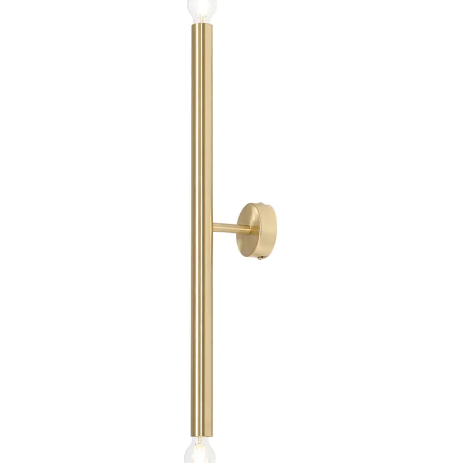 Aldex Tubo 2 væglampe, messing, 60 cm