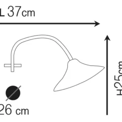 Andromeda 52 udendørs væglampe