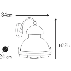 Andromeda 86 udendørs væglampe