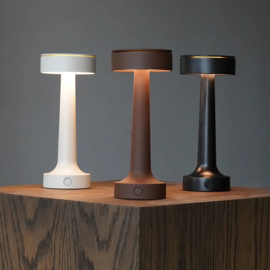 Antidark Buddy genopladelig bordlampe, grå