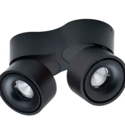 Antidark Easy Double spotlampe, sort