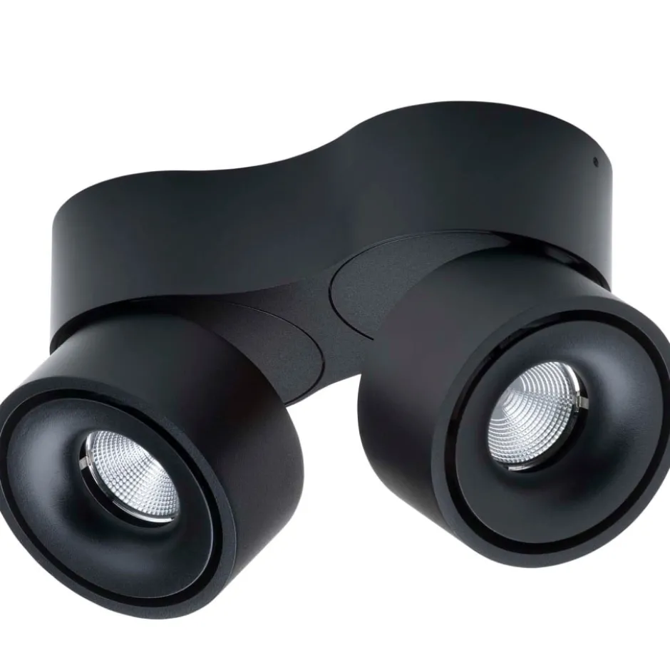 Antidark Easy Double spotlampe, sort