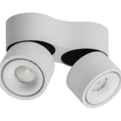 Antidark Easy Mini Double spotlampe, sideudgang, hvid