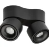 Antidark Easy Mini Double spotlampe, sideudgang, sort