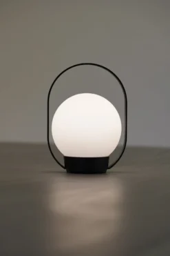 Antidark Palla genopladelig bordlampe, sort