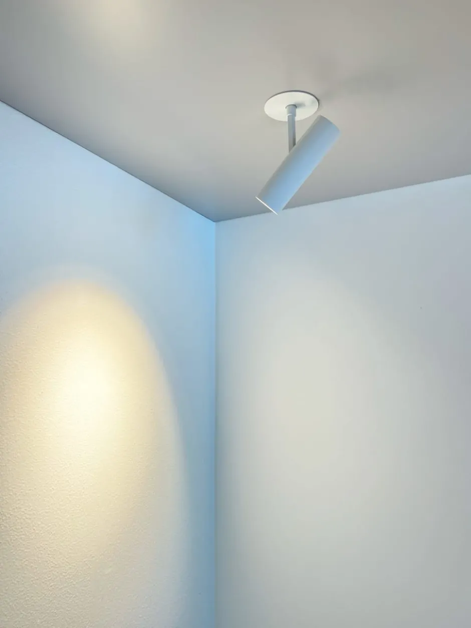 Antidark Tube Slim indbygningsspot, hvid