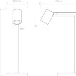 Astro Ascoli Desk bordlampe, sort