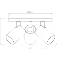 Astro Ascoli Triple Round spotlampe, 3 spots, hvid