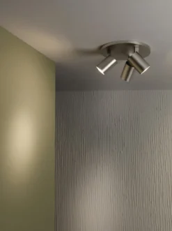 Astro Ascoli Triple Round spotlampe, 3 spots, nikkel