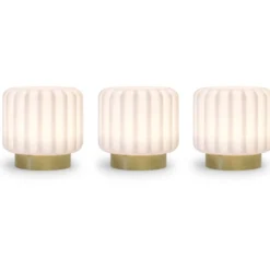 Atelier Pierre Dentelles genopladelig bordlampe, 3 stk, guld