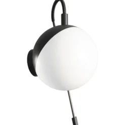 Dansani Bubble spejllampe, Ø12 cm, sort