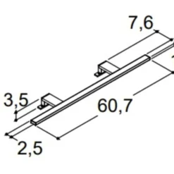 Dansani Mido+ Libra spejllampe, sort, 60 cm