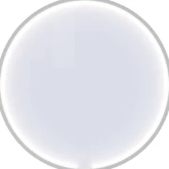 Dansani You Moon spejl med lys, mat hvid, Ø75 cm