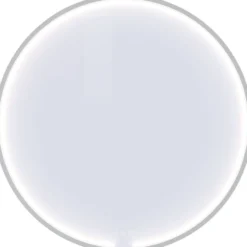 Dansani You Moon spejl med lys, mat hvid, Ø90 cm