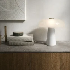 Dftp Glossy bordlampe, hvid