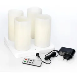 Duni genopladelige LED bloklys - 4 stk.