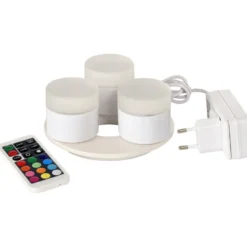Duni Mini genopladelige LED indsats m/farvet lys - 3 stk
