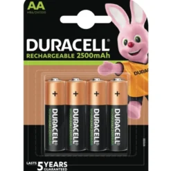 Duracell AA genopladelige batterier, 4 stk.