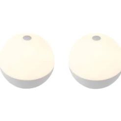 Dyberg Larsen Alba genopladelig bordlampe, hvid