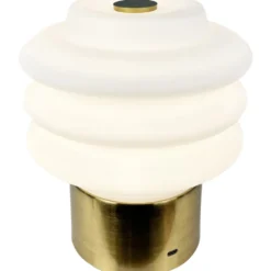 Dyberg Larsen Diva genopladelig bordlampe, messing