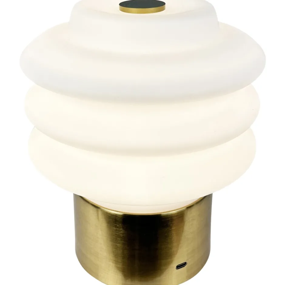 Dyberg Larsen Diva genopladelig bordlampe, messing