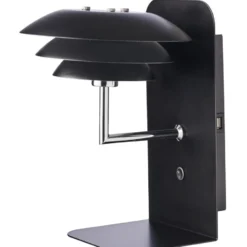 Dyberg Larsen DL20 væglampe med USB, sort