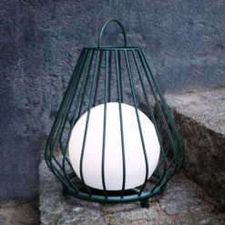Dyberg Larsen Evesham solcelle lanterne, grøn, 38 cm