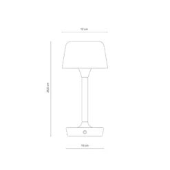 Dyberg Larsen Flow genopladelig bordlampe, beige