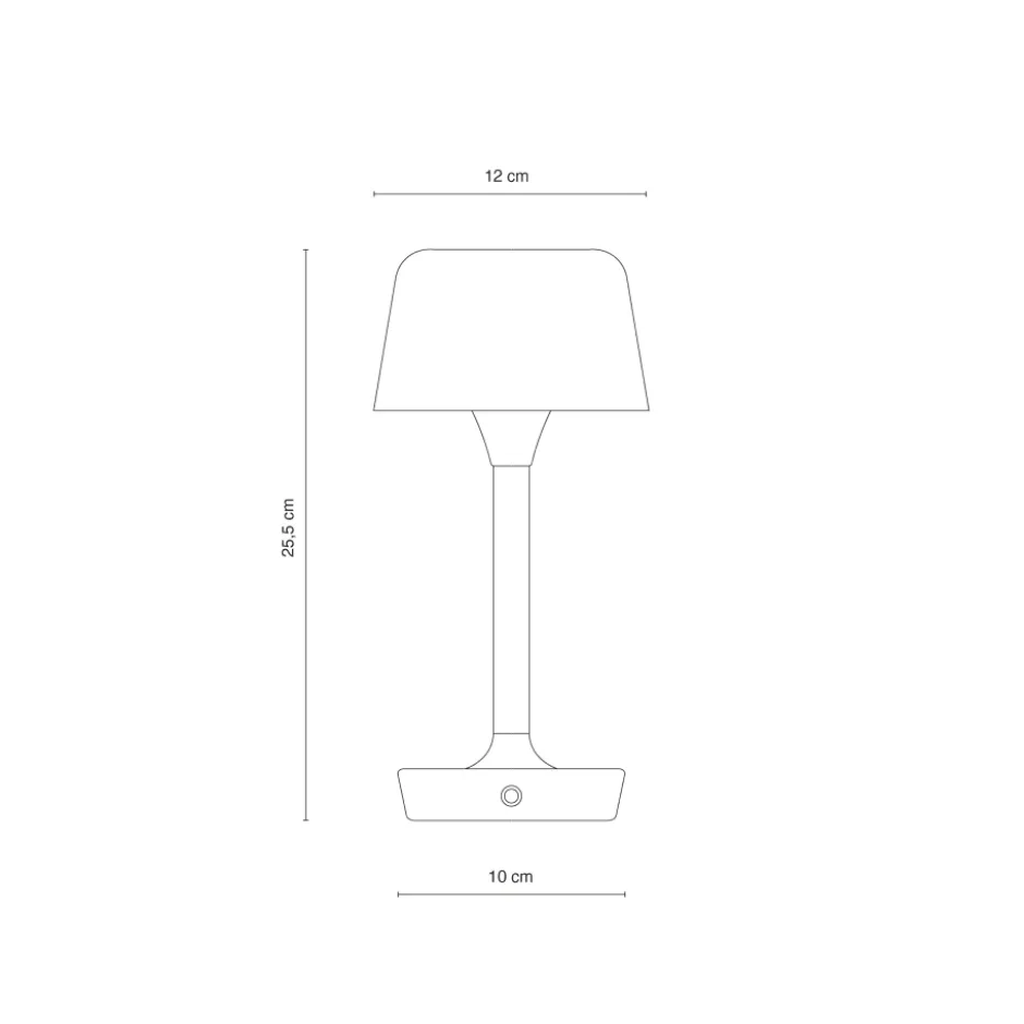 Dyberg Larsen Flow genopladelig bordlampe, blå