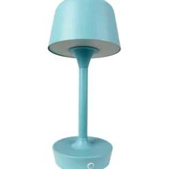 Dyberg Larsen Flow genopladelig bordlampe, lyseblå