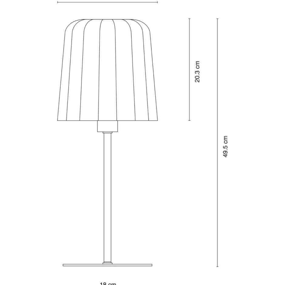 Dyberg Larsen Gry bordlampe, grå