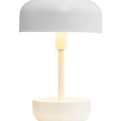 Dyberg Larsen Haipot genopladelig bordlampe, hvid