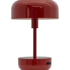 Dyberg Larsen Haipot genopladelig bordlampe, rød