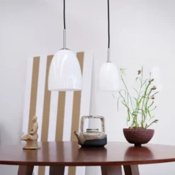Dyberg Larsen Jazz pendel, børstet stål, Ø12 cm