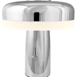 Dyberg Larsen Porter genopladelig bordlampe, krom