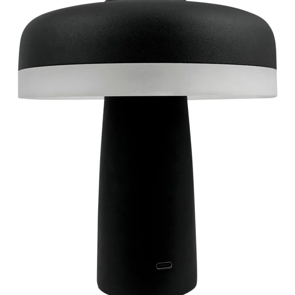 Dyberg Larsen Porter genopladelig bordlampe, sort