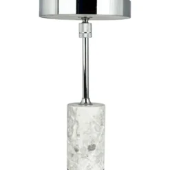 Dyberg Larsen Starlight genopladelig bordlampe, grå marmor