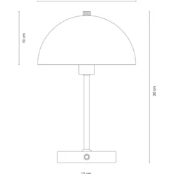 Dyberg Larsen Stockholm genopladelig bordlampe, orange