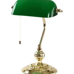 Eglo Banker bordlampe, grøn/messing