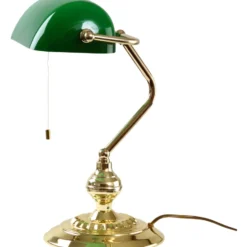 Eglo Banker bordlampe, grøn/messing