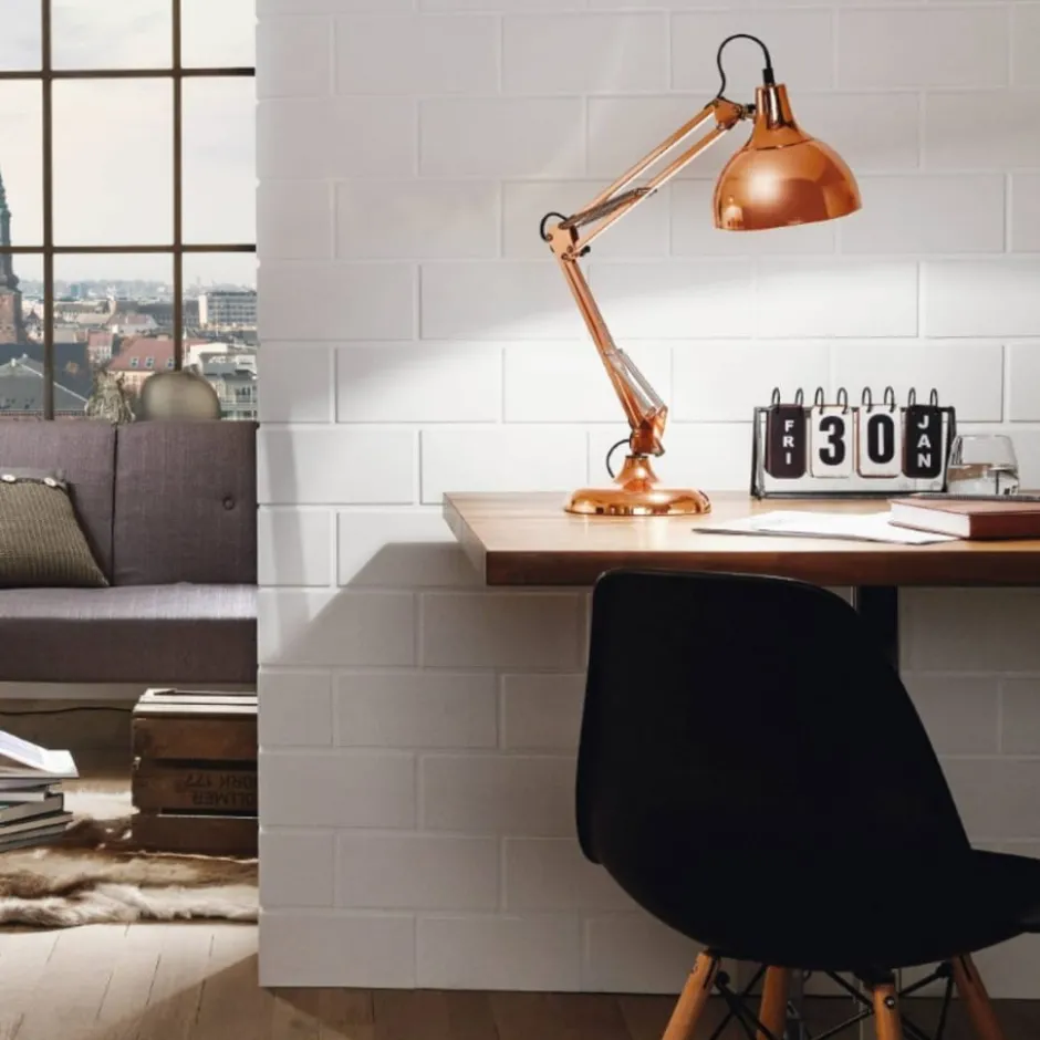 Eglo Borgillio arkitektlampe, kobber